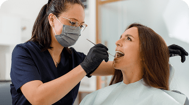 Patient receiving dental care